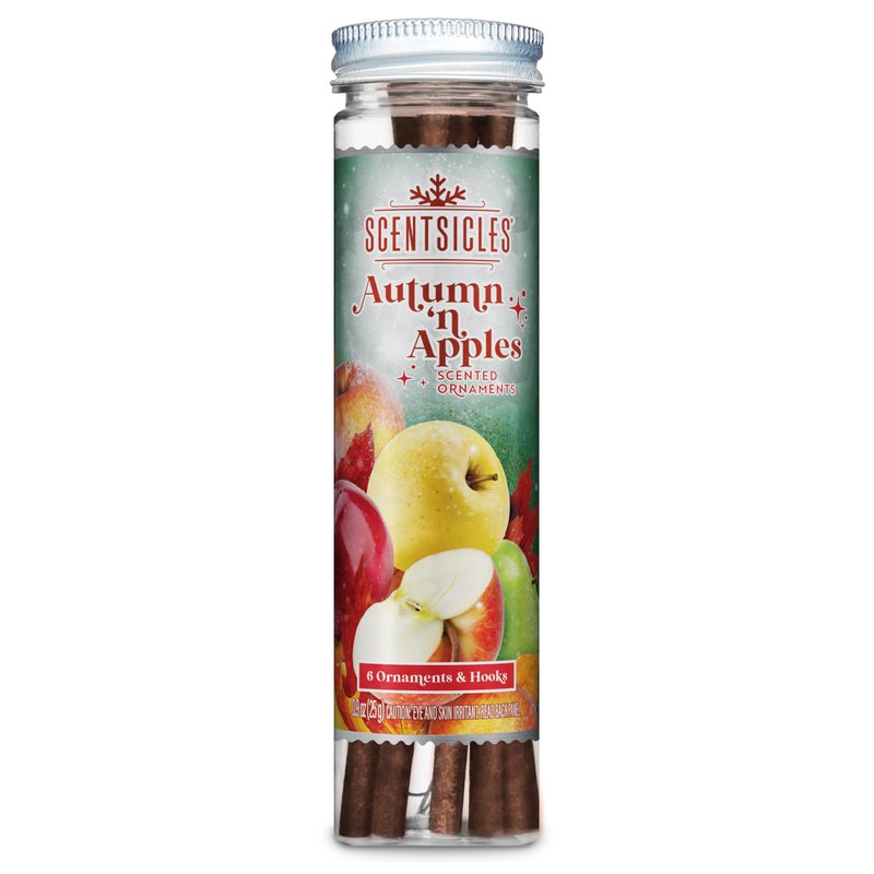 Scentsicles Autumn n Apples Scented Ornament Sticks - 1 Bottle (6 Sticks Total) - Image 1